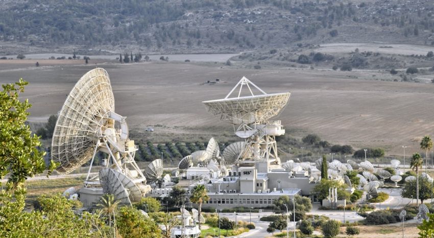 Satellite Antenna - a large building with a dome roof